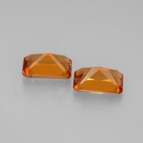 Gemas de granate hessonita naranja natural de  ct, corte esmeralda, VS-SI