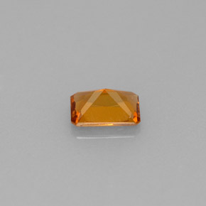 Granate hessonita naranja natural de 0,61 ct, corte esmeralda, VS