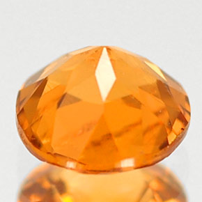 Granate hessonita naranja natural de 0,69 ct, corte redondo, VVS-VS
