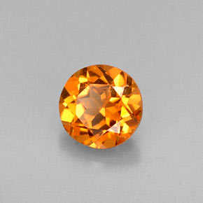 granate hessonita Naranja natural de 0.65 ct, Corte Redondo, VS