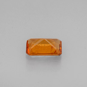 Granate hessonita naranja natural de 0,50 ct, corte esmeralda, VS-SI
