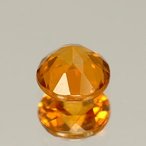 Granate hessonita naranja natural de 0,80 ct, corte redondo, VVS