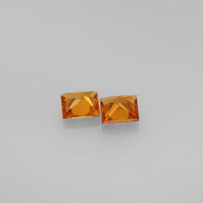 Gemas de granate hessonita naranja natural de  ct, cuadrado, VS