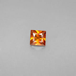 granate hessonita Naranja mandarina natural de 0.38 ct, Cuadrado, VS