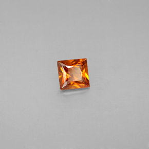 granate hessonita Naranja mandarina natural de 0.38 ct, Cuadrado, VS