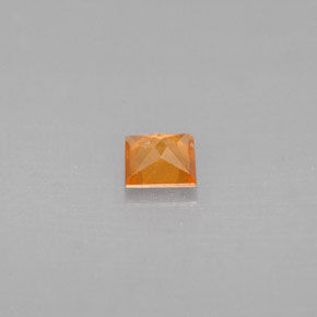 Granate hessonita naranja natural de 0,32 ct, cuadrado, VS
