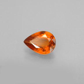 Granate hessonita naranja natural de 0,84 ct, en forma de pera, SI