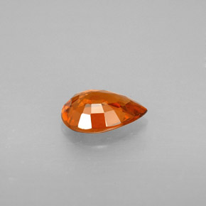 Granate hessonita naranja natural de 0,84 ct, en forma de pera, SI