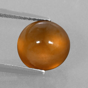 Granate hessonita naranja natural de 3,80 ct, transparente, transparente / translúcido
