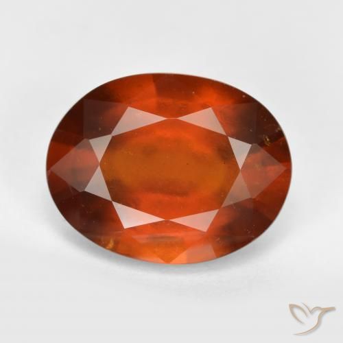 granate hessonita Naranja oscuro natural de 5.57 ct, Corte Óvalo, VS-SI