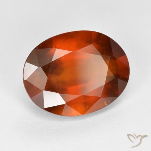 granate hessonita Naranja oscuro natural de 5.57 ct, Corte Óvalo, VS-SI