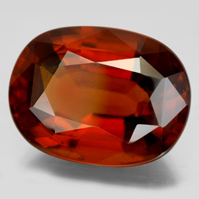 Granate hessonita naranja natural de 22,77 ct, corte óvalo, VS