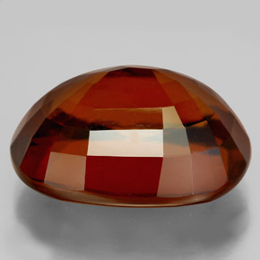 Granate hessonita naranja natural de 22,77 ct, corte óvalo, VS