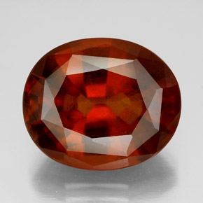 Granate hessonita naranja natural de 13,00 ct, corte óvalo, VS-SI