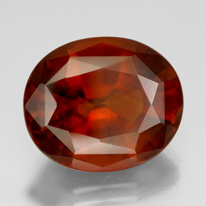 Granate hessonita naranja natural de 13,00 ct, corte óvalo, VS-SI