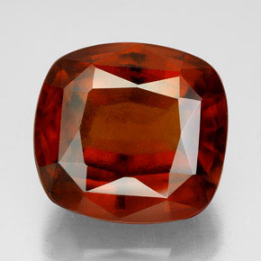 Granate hessonita naranja natural de 16,30 ct, corte cojín, VS