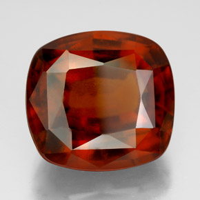 Granate hessonita naranja natural de 16,30 ct, corte cojín, VS
