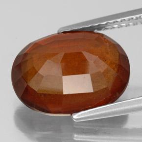 granate hessonita Naranja rojizo natural de 6.22 ct, Corte Óvalo, VS-SI