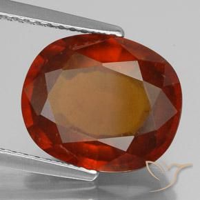 granate hessonita Naranja fuego natural de 5.25 ct, Ovalada, VS-SI