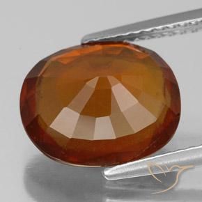 granate hessonita Naranja fuego natural de 5.25 ct, Ovalada, VS-SI