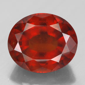 Granate hessonita naranja natural de 8,66 ct, corte óvalo, VS