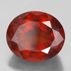 Granate hessonita naranja natural de 8,66 ct, corte óvalo, VS