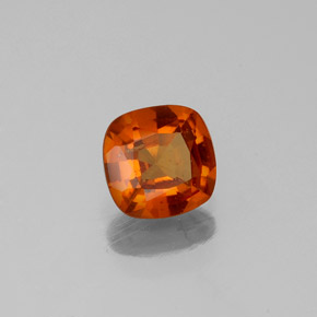 Granate hessonita naranja natural de 0,96 ct, corte cojín, VS-SI