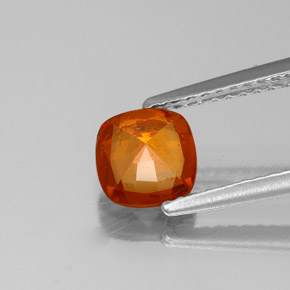 Granate hessonita naranja natural de 0,96 ct, corte cojín, VS-SI