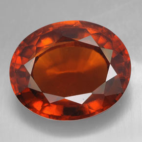 Granate hessonita naranja natural de 9,14 ct, corte óvalo, VS
