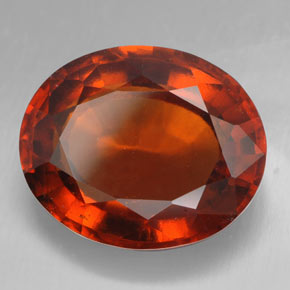 Granate hessonita naranja natural de 9,14 ct, corte óvalo, VS
