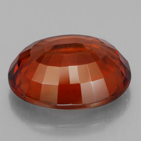 Granate hessonita naranja natural de 9,14 ct, corte óvalo, VS