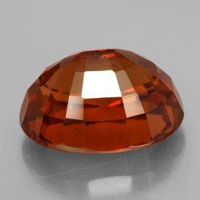 Granate hessonita naranja natural de 6,11 ct, corte óvalo, VS