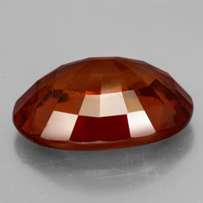 Granate hessonita naranja natural de 9,93 ct, corte óvalo, VS