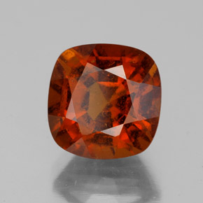 Granate hessonita naranja natural de 4,07 ct, corte cojín, VS-SI