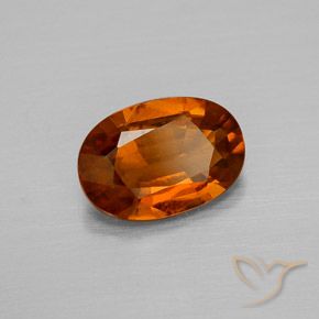 granate hessonita Naranja oscuro natural de 1.57 ct, Ovalada, VS