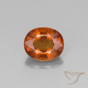 1.56ct Natural Medium Orange  Granate Hessonita, Ovalada, VS-SI