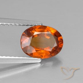 granate hessonita Naranja oscuro natural de 1.61 ct, Ovalada, VS-SI