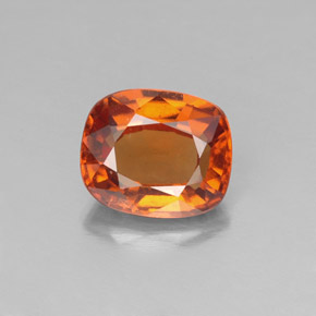 Granate hessonita naranja natural de 1,84 ct, corte cojín, VS-SI