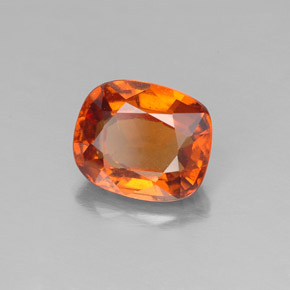 Granate hessonita naranja natural de 1,84 ct, corte cojín, VS-SI