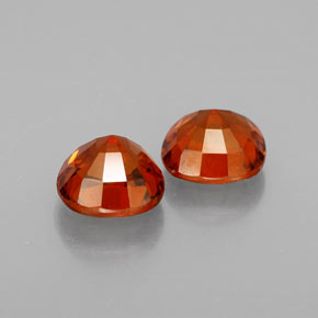 Gemas de granate hessonita naranja natural de  ct, corte cojín, VS