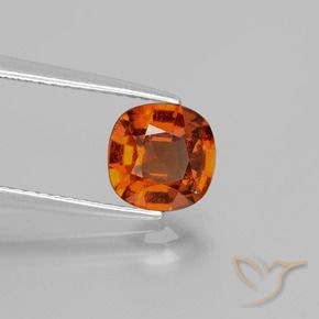 granate hessonita Naranja rojizo natural de 1.54 ct, Forma Cojín, VS