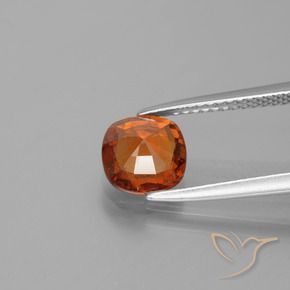 granate hessonita Ámbar naranja natural de 1.60 ct, Forma Cojín, VS-SI