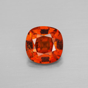 granate hessonita Rojo medio natural de 1.50 ct, Corte Cojín, SI