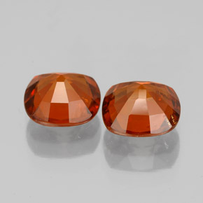 Gemas de granate hessonita naranja natural de  ct, corte cojín, VS