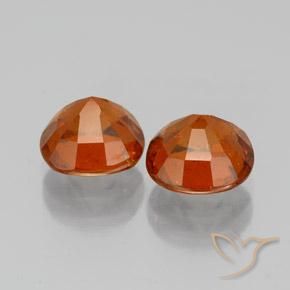 Gemas de granate hessonita Ámbar naranja natural de 3.17 ct, Forma Cojín, SI