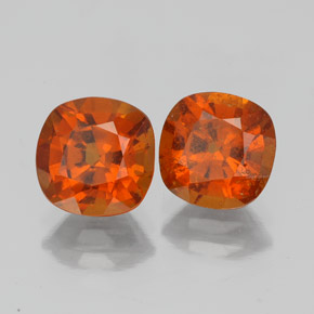 Gemas de granate hessonita Naranja canela natural de 3.53 ct, Corte Cojín, VS-SI