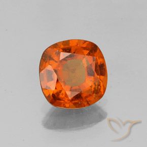 granate hessonita Naranja rojizo natural de 1.22 ct, Forma Cojín, SI