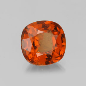 Granate hessonita rojo natural de 1,62 ct, corte cojín, VS-SI