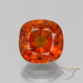 1.72ct Natural Naranja fuego granate hessonita, Forma Cojín, VS-SI