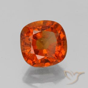 granate hessonita Naranja fuego natural de 1.72 ct, Forma Cojín, VS-SI